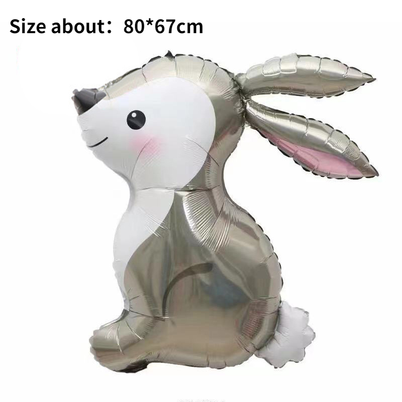 Pasen Decoratie Konijn Folie Ballonnen Jungle Bunny Bos Dieren Helium Ballon Kids Baby Douche Bruiloft Verjaardag Party Decor: Bunny