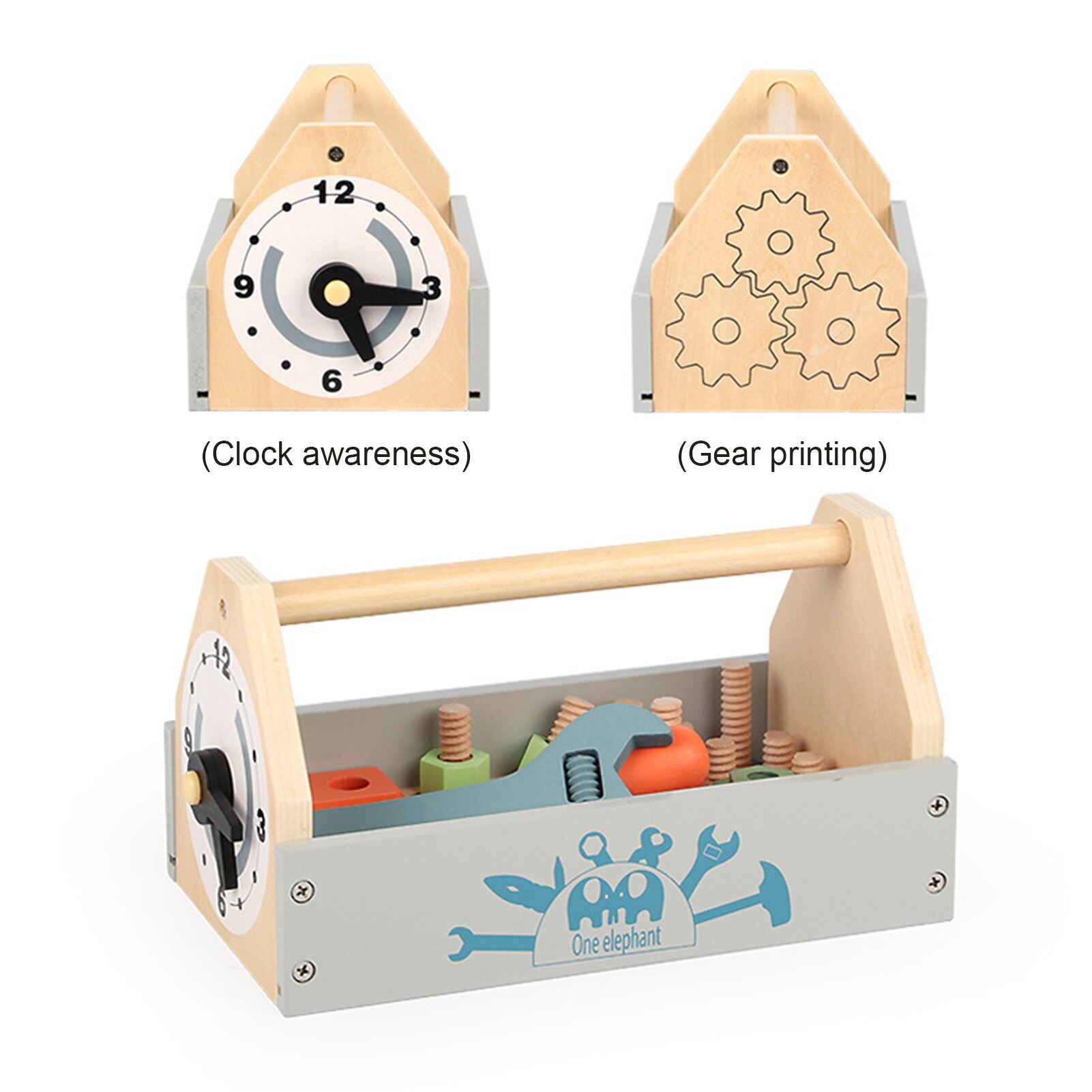 Kids Wooden Screw Assembly Toy Baby Hands-on Multi-Function Repair Nut Combination Disassembly Tool Box Children Educational Toy