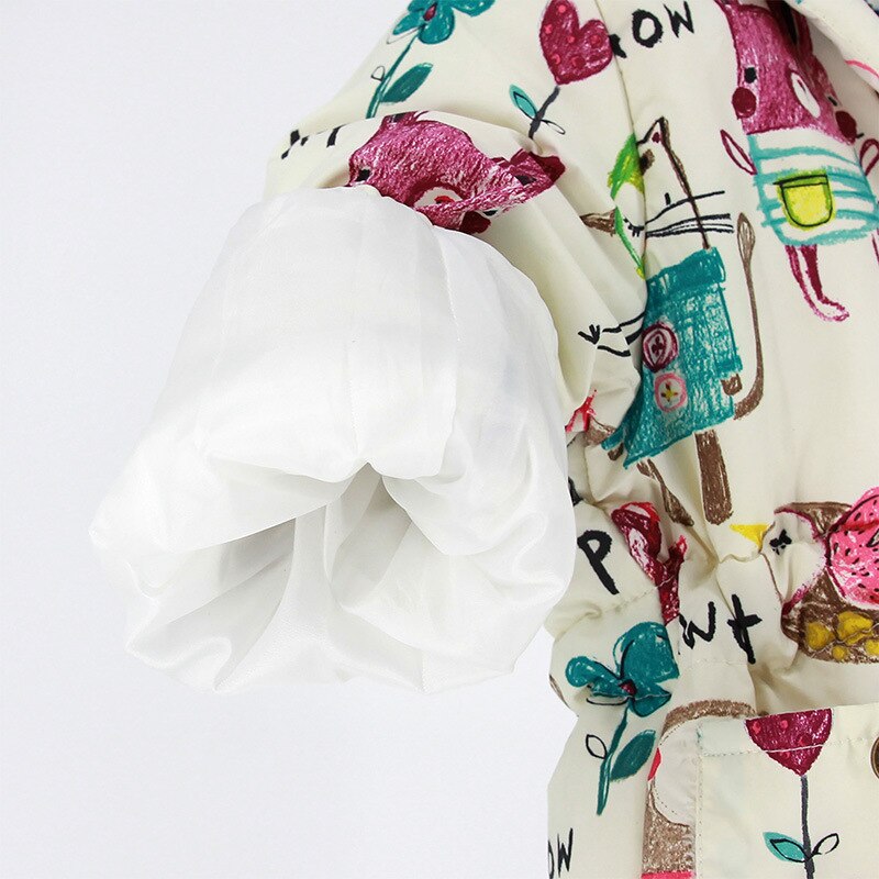 Little maven Toddler Girls Jacket Pink Rabbit Children's Windbreaker Fall Baby Girls Hooded Clothes Autumn Little Girls Coat