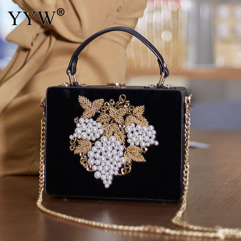 Luxe Satijnen Bloemen Bruid Feestavond Clutch Bag Dames Bruiloft Portemonnees en Handtassen Kleine Schouderketting Tas Designer Tas (Color : Wit, Size : 20cm