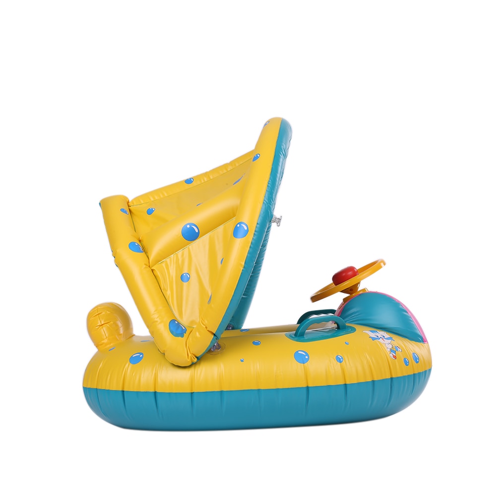 Veilige Opblaasbare Baby Zwemmen Ring Zwembad Pvc Baby Baby Zwemmen Float Verstelbare Zonnescherm Seat Zwembad