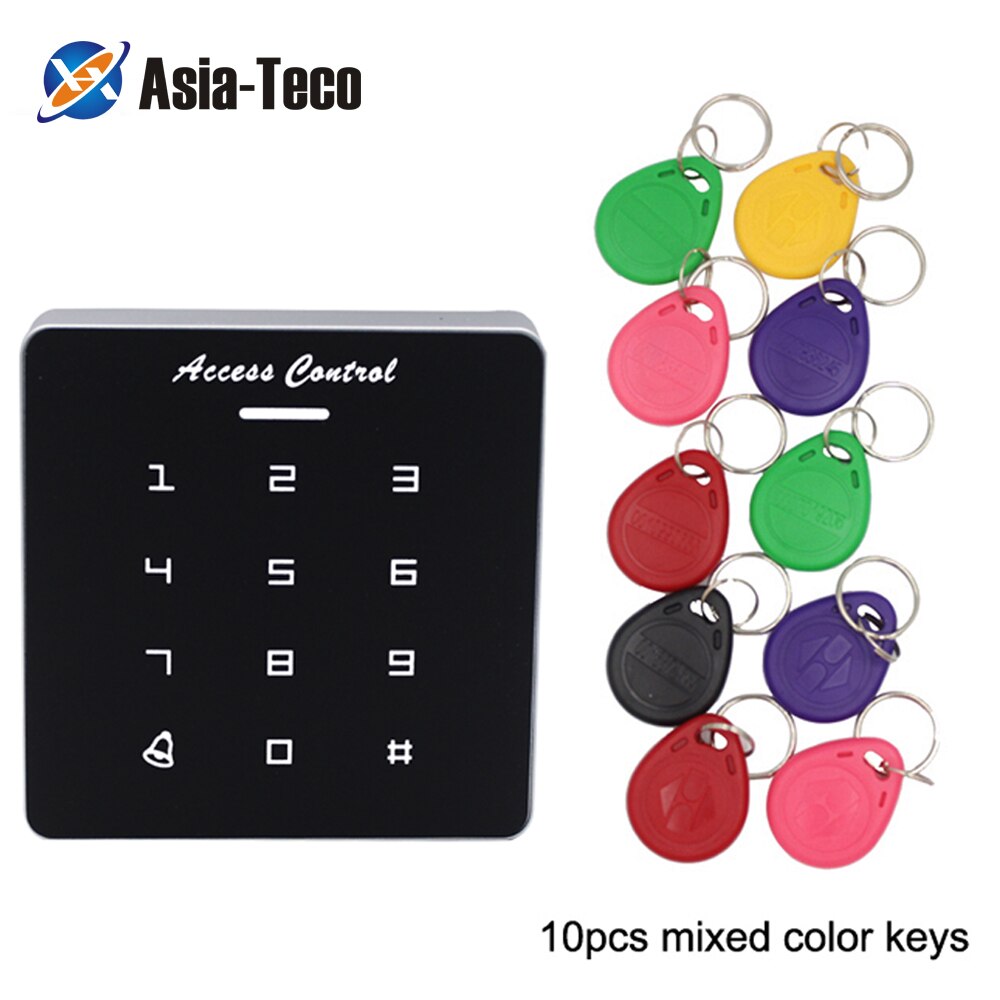 Access Control 1000Users Keypad digital panel Card Reader For Door Lock System 125Khz RFID Wiegand 26 Output: A86 and10 ID color