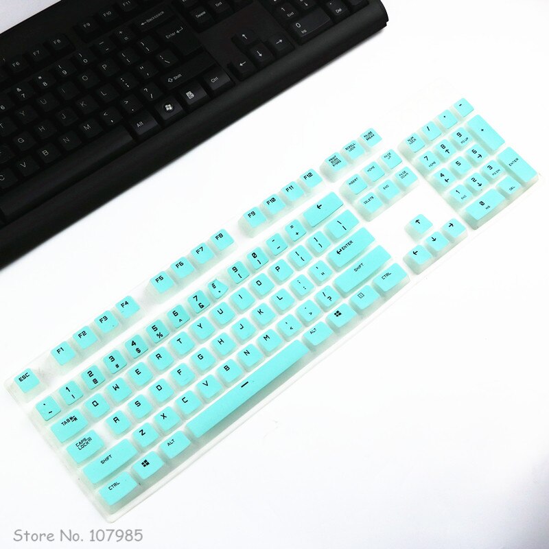 Voor Logitech G610 G810 G512 G613 G213 G413 K840 Backlit Spel Mechanische Toetsenbord Protector Knop Stofkap Huid Beschermende: Skyblue
