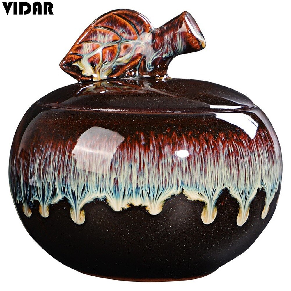 Vidar ovenwissel thee blikken keramische verzegelde blikken huishoudelijke pu'er guanyin thee verpakkingsdoos zwarte aardewerk opslag wake thee blikken