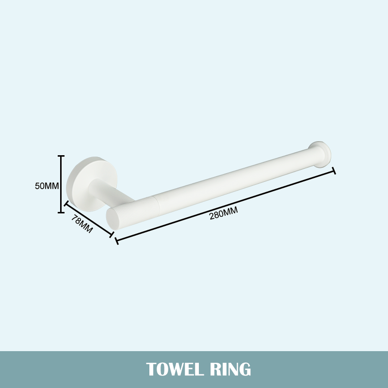 Juego de accesorios de baño blanco mate, soporte de toalla de baño, soporte de papel, gancho para bata, cepillo de inodoro, jabonera, estante de toalla: Rojo