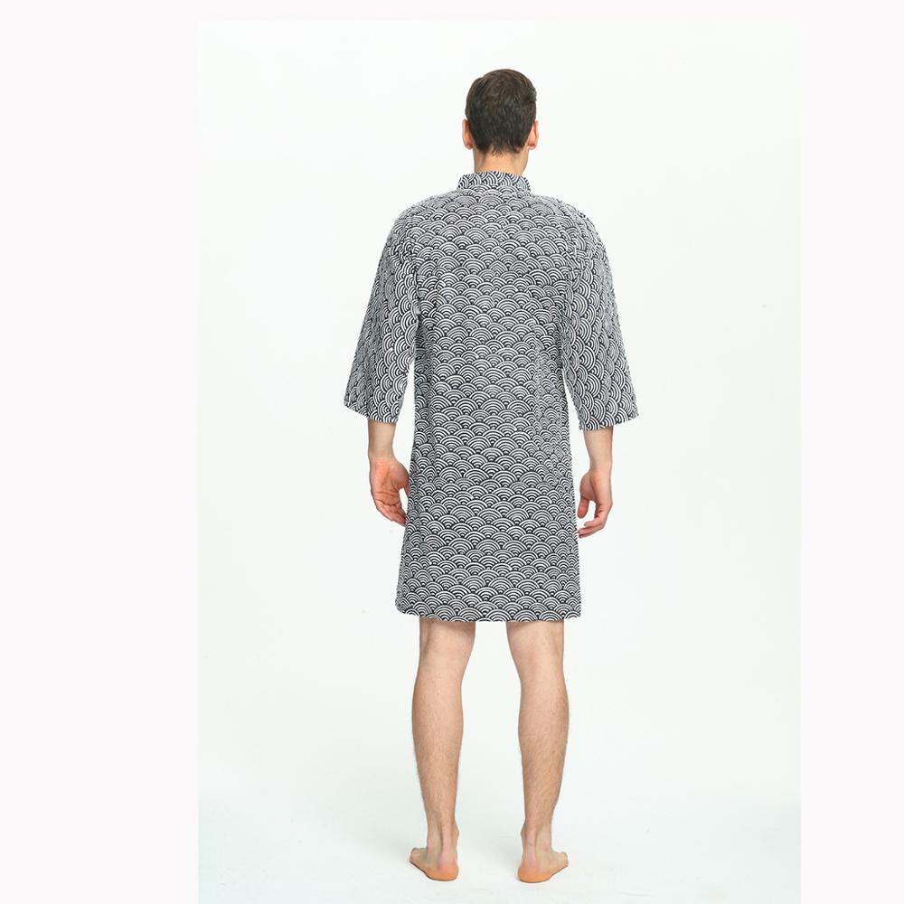 100%  bomull uformelle sovekåper mann kimono sommer komfortable yukata hjemmekåper mann hjemme klær til mann