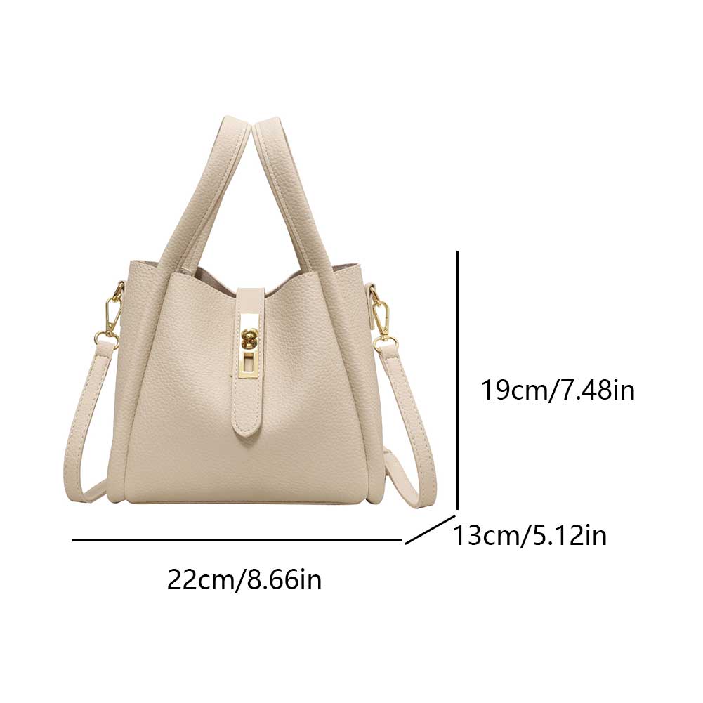 Eimertasche für Damen, Umhängetasche mit Magnetverschluss, PU-Leder, mit Innentasche, Korbtasche, Handtasche für Arbeit, Reisen