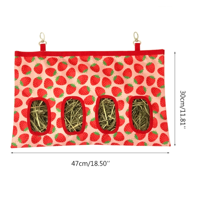 270F Konijn Hooi Feeder Zak Hooi Feeder Opslag Opknoping Voeden Tas Voor Kleine Dieren Hamsters 600D Oxford Doek