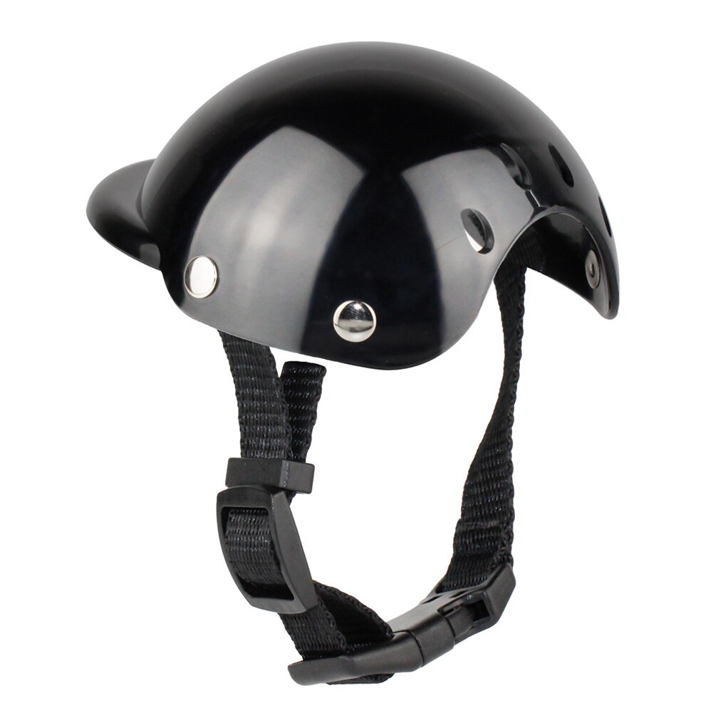 Zon- en regenbescherming verstelbare band hondenhelm sport voor op de motor coole kat zwarte hondenhoed voor op de fiets