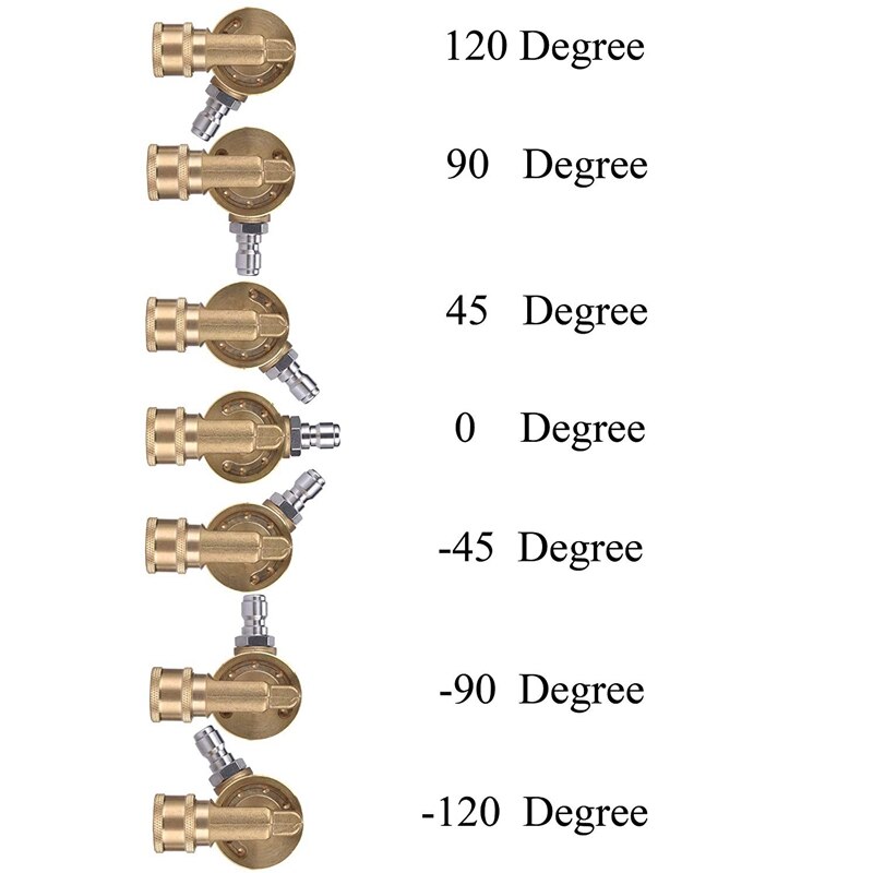 Pivoting Coupler for Pressure Washer Nozzle, Gutter Cleaner Attachment for Gutter Cleaning, 240 Degree, 4500 Psi, 1/4 Inch Quick