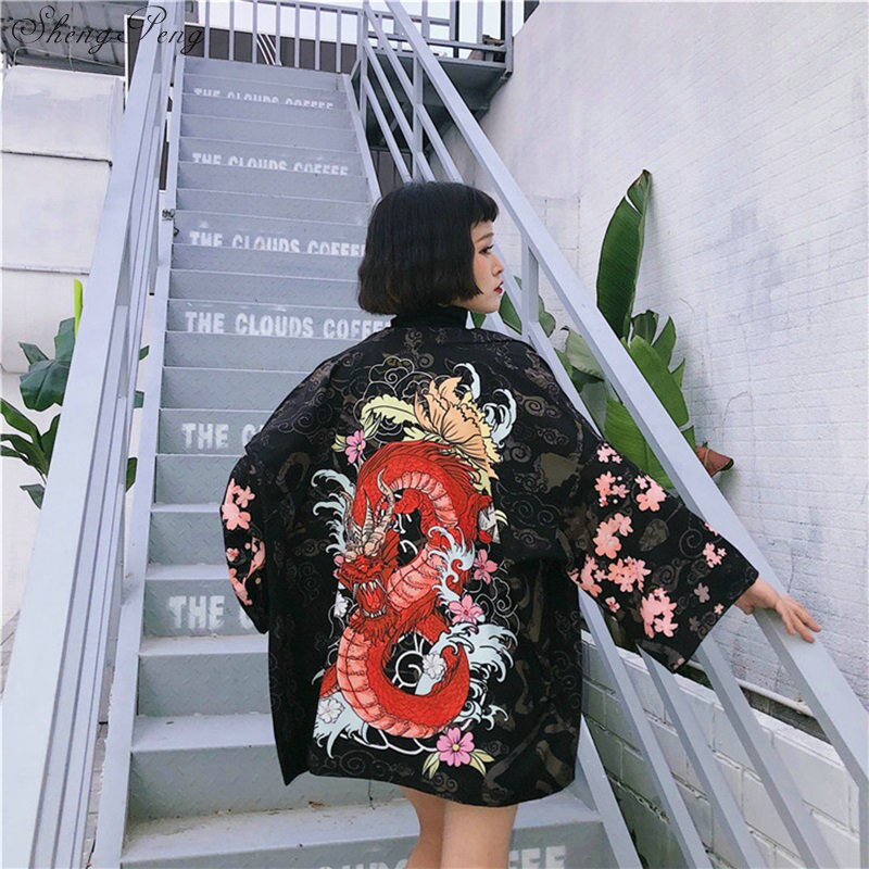 Japanese kimono shirt beach kimono cardigan women summer traditional japanese kimono yukata japanese traditional kimonos V1285