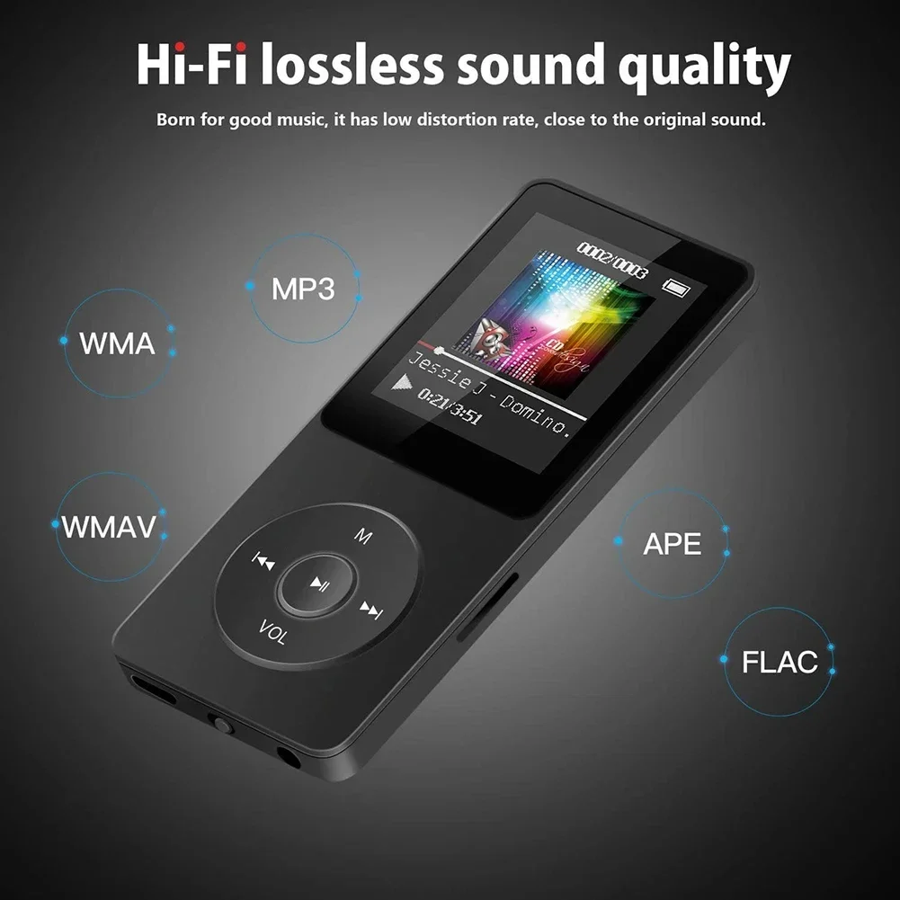 MP3 Player Type-C HiFi Lossless Music Player Student Walkman Swimming Running Riding Built-in Speaker Support FM Radio E-Book