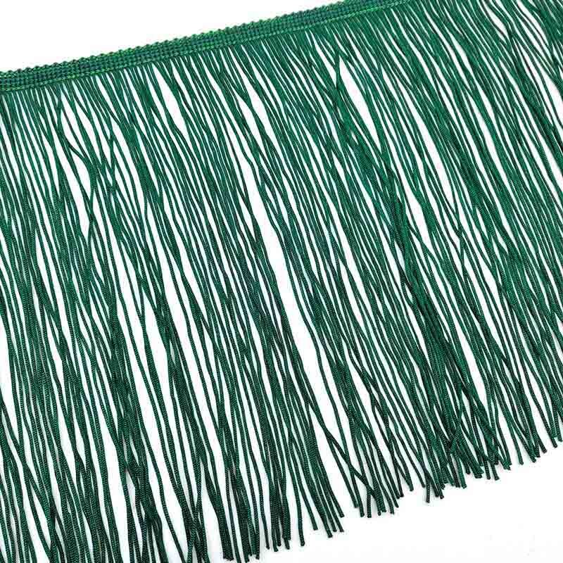 Ruban à franges en dentelle blanche de 50CM de Long, 15CM de large, pour bricolage, robe latine, vêtements de scène, accessoires: Army Green