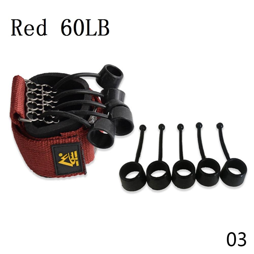 Finger extensor styrker håndtrener trener med motstandsbånd båre leddgikt håndleddetreningsterapi for gitar: Rød 60lb