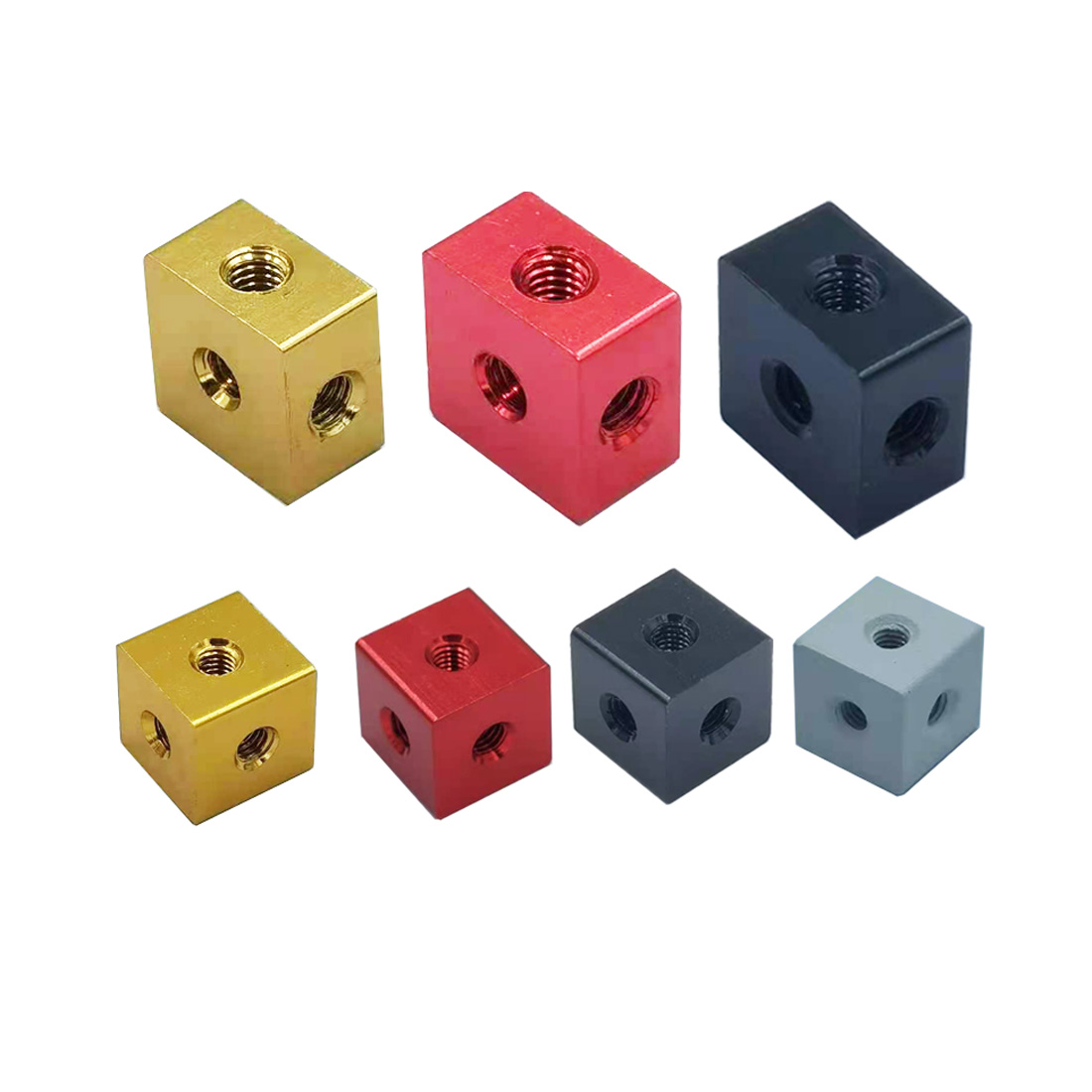 2x 6-Zijdig M3 Schroef Gaten Moer Blok Aluminium M3 Locking Aansluiting Voor Slr Camera 'S Foto Voet Spikes duim Schroef Chassis