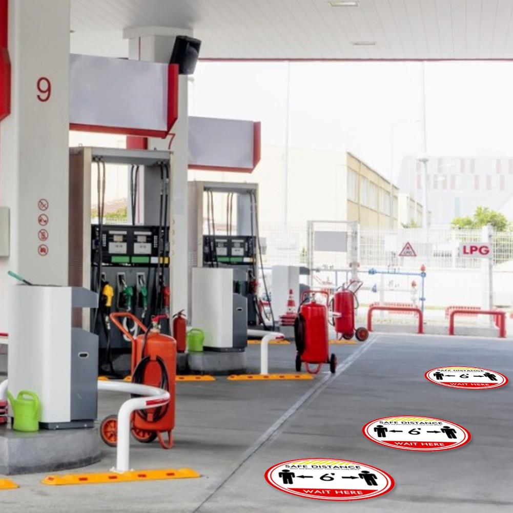 Social Distancing Ground Sticker Indoor Outdoor Floor Sticker Safety Floor Decal Sign for Crowd Control Guidance 40a