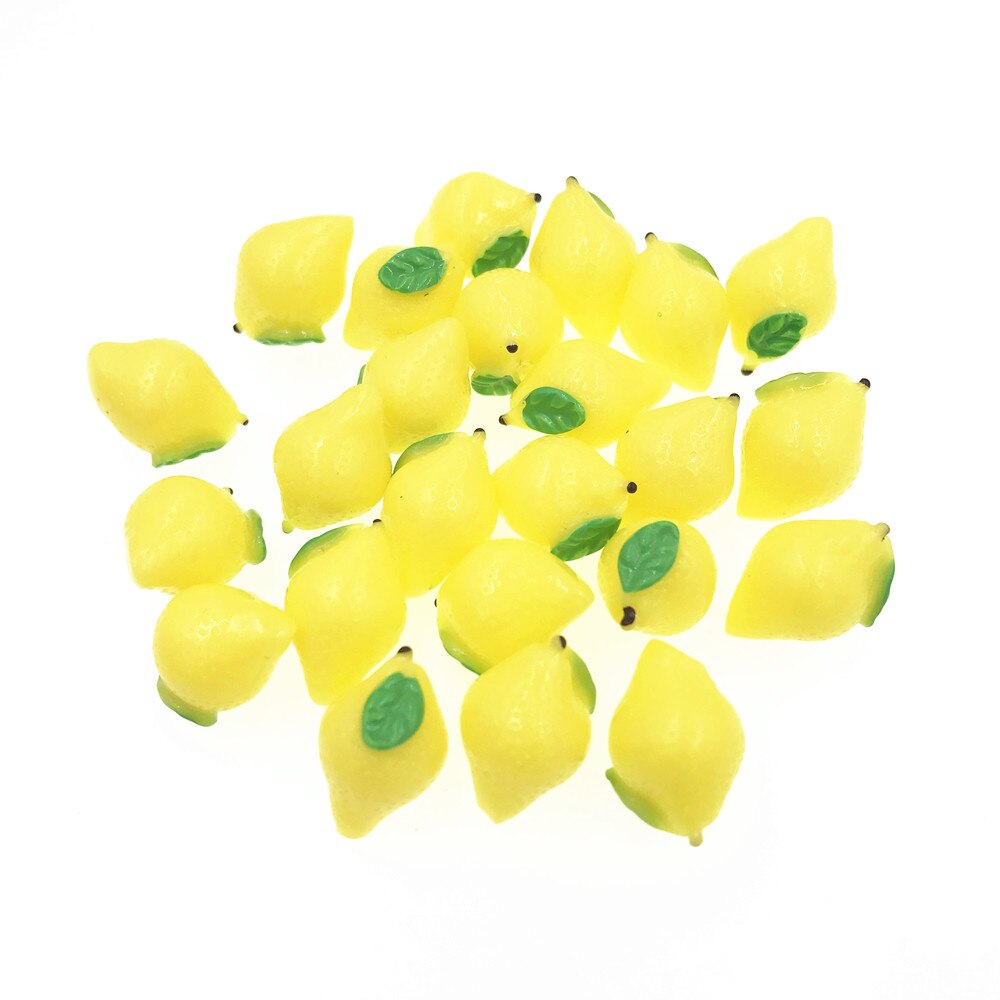 10x Hars Citroen Bedels - Miniatuur Gele Fruit Cabochons - DIY Sieraden Maken Accessoires