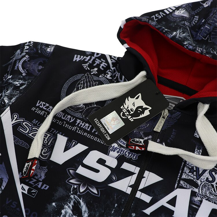 VSZAP-Sudadera con capucha de MUAY THAI, chaqueta de entrenamiento de lucha, MMA, fitness