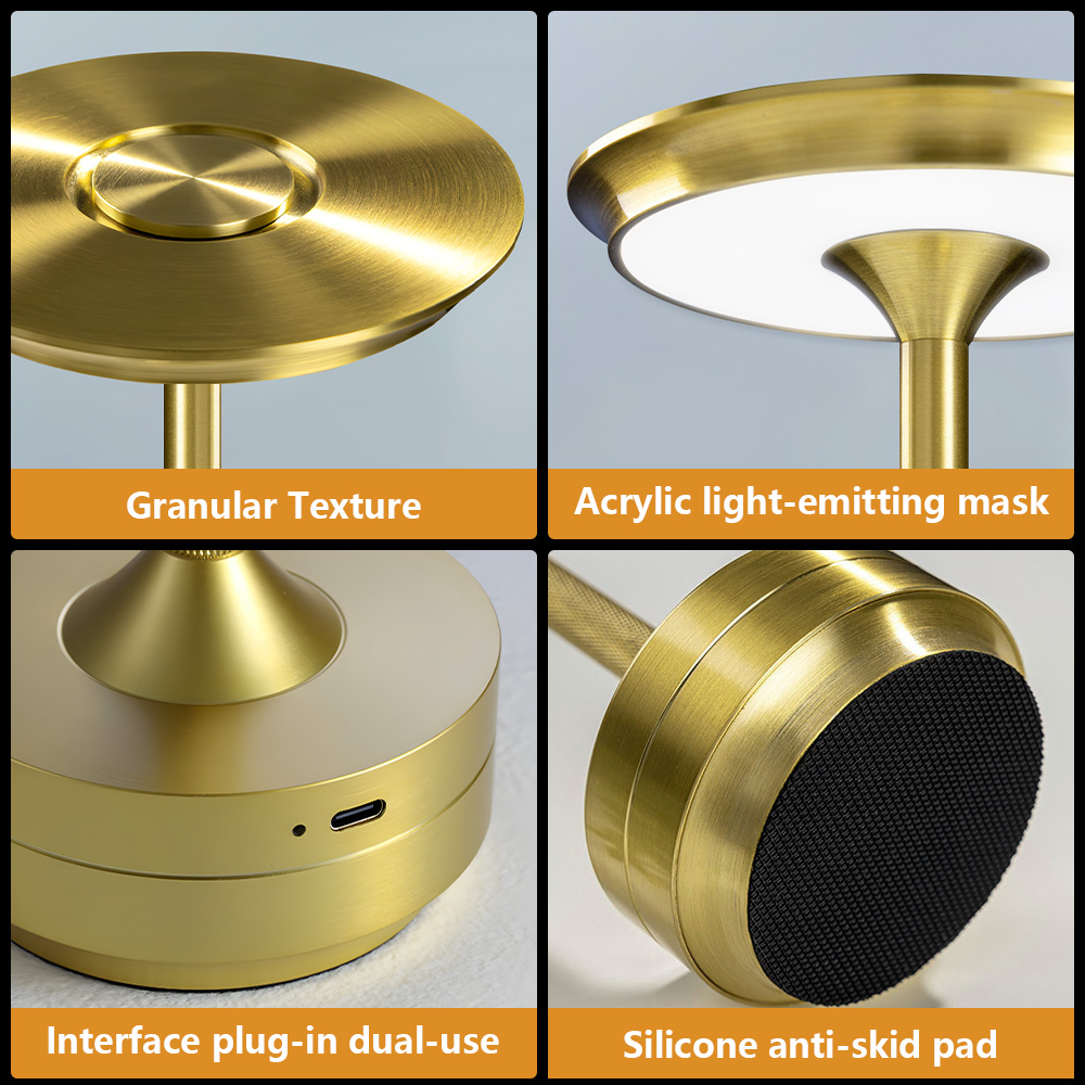 Lampada da lettura USB-C da 600LM Lampada da lettura a 3 colori dimmerabile per la cura degli occhi Lampada da scrivania a batteria 12H per studio Ufficio Casa 360 ° Illuminazione