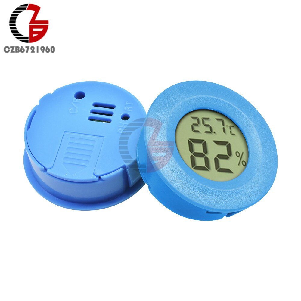 Accurate Indoor Room LCD Digital Thermometer Hygrometer Thermo-Hygrometer Temperature Humidity Meter Moisture Measurment Monitor: Cigar Blue