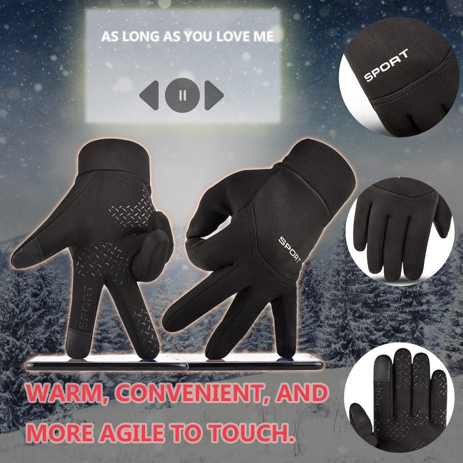 Koude-Proof Ski Handschoenen Waterdicht Winter Handschoenen Fietsen Winter Warm Handschoenen Voor Touchscreen Koud Weer Winddicht Antislip l1023
