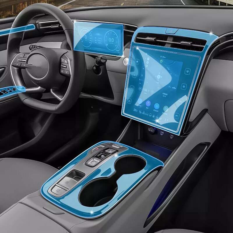 Film de Protection TPU pour Hyundai Tucson NX4 , panneau de Navigation des instruments de voiture, panneau de levage des vitres, panneau d&#39;engrenage