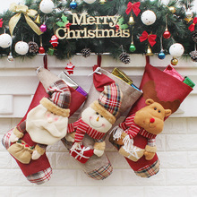Kerstversiering Santa sneeuwpop sokken High-end Kerst stereo sokken Kerst cadeau zakken