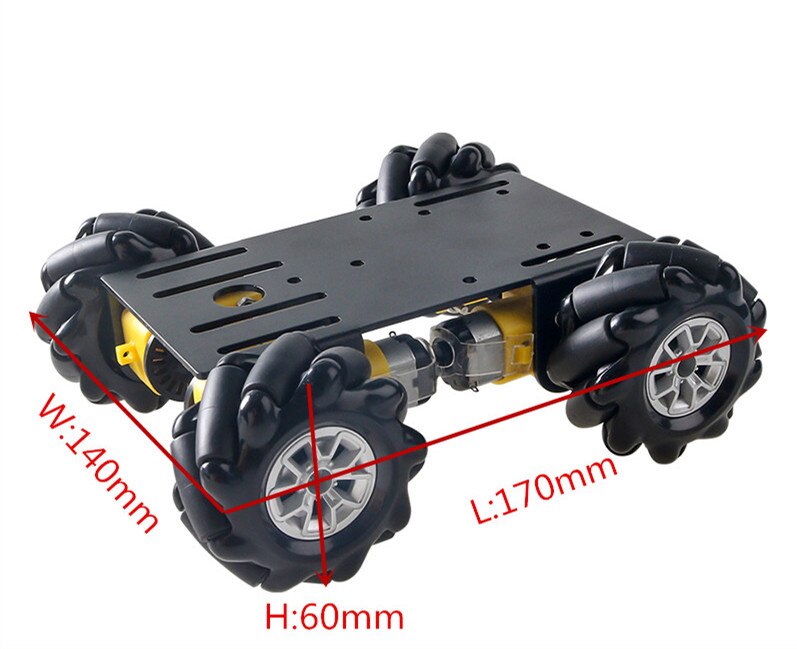 4WD Metal Smart Robot Car Chassis Kit 60mm Mecanum... – Vicedeal