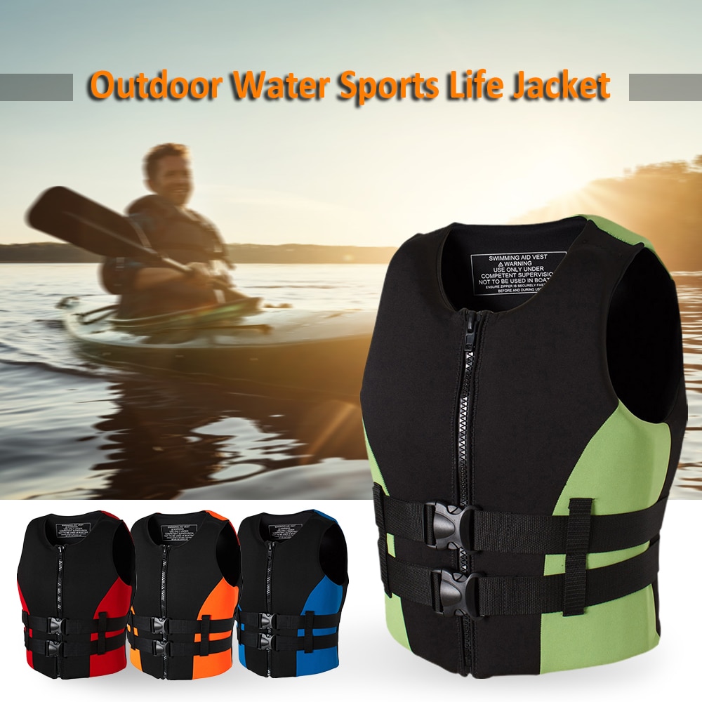 Neoprene Fishing Life Jacket Watersports Kayaking Boating Drifting Safety Life Vest Water Sports Safety Man Jacket XXL Size