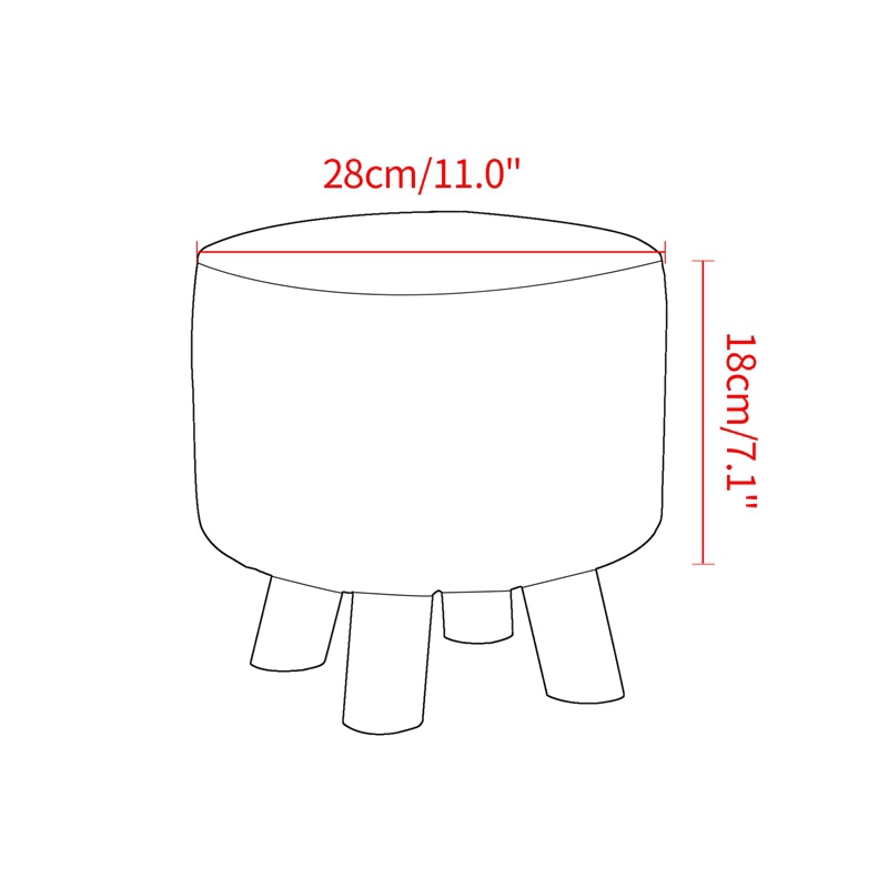 housse tabouret housse pouf rond Housses de tabouret rondes de couleur unie, housse de protection pour repose-pieds, décoration de maison lavable
