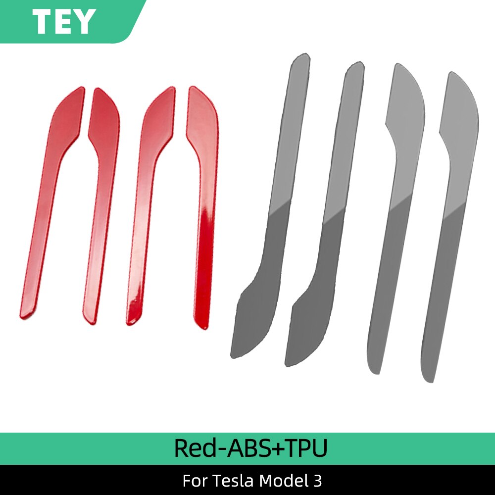 Tey til tesla modell 3 dørhåndtak beskytter klistremerke modell 3 modell y tilbehør modell tre: Abs-tpu -2