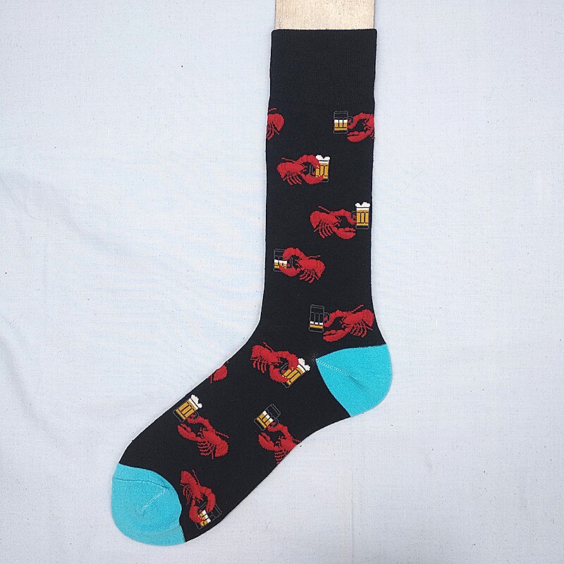Ananas Burger Bier Mode Trend Element Mannen Kousen Skateboard Sokken: LIGHT BLUE