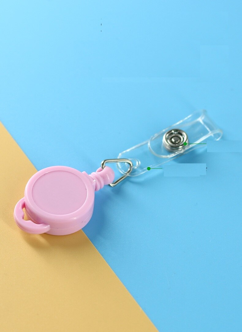 Ein Stck Ich würde Karte Halfter Abzeichen Spule Auster Sicherheit Versenkbare Foto Identität bestehen Abzeichen Studenten Krankenschwester Halfter & Zubehör: eins Stck Rosa