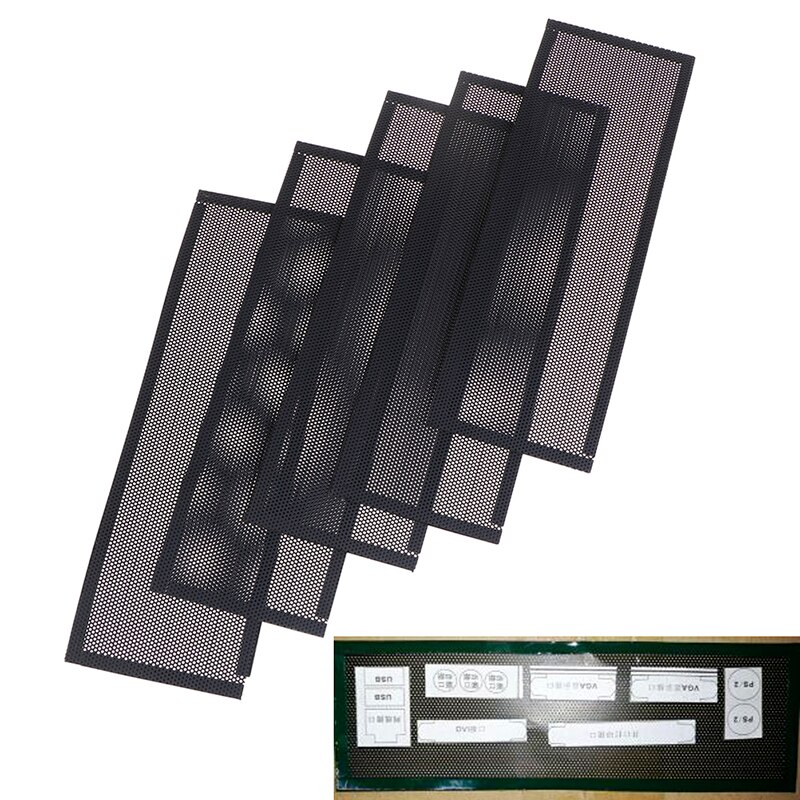 5PCS PVC Dust Filter Universal DIY Shield Back Plate For Computer Chassis I/O Baffle Dust sheet Computer cleaning protections