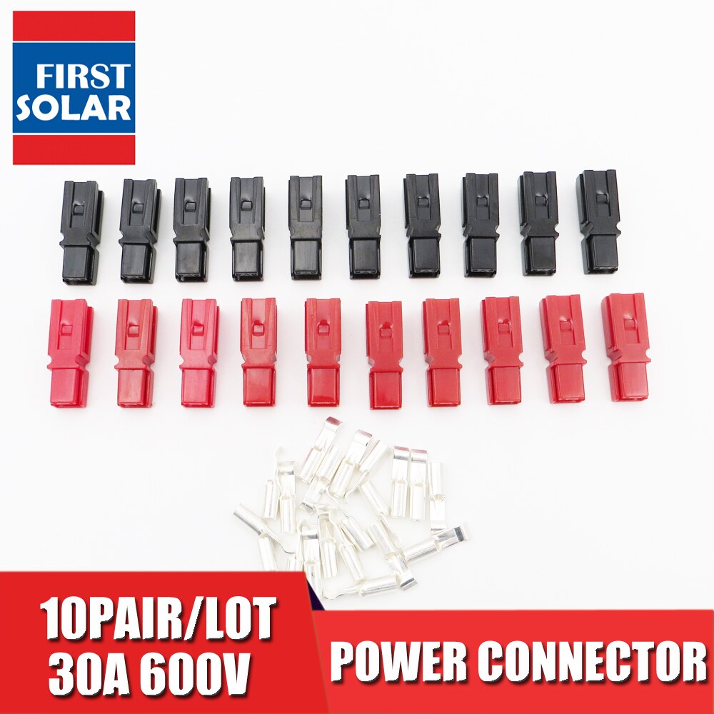 10Pairs X 30A 45A 600V PP30 Power Connector Plug Rood Zwart PP30 PP45 Power &amp; 20pcs Contacten voor Solar Caravan Boot
