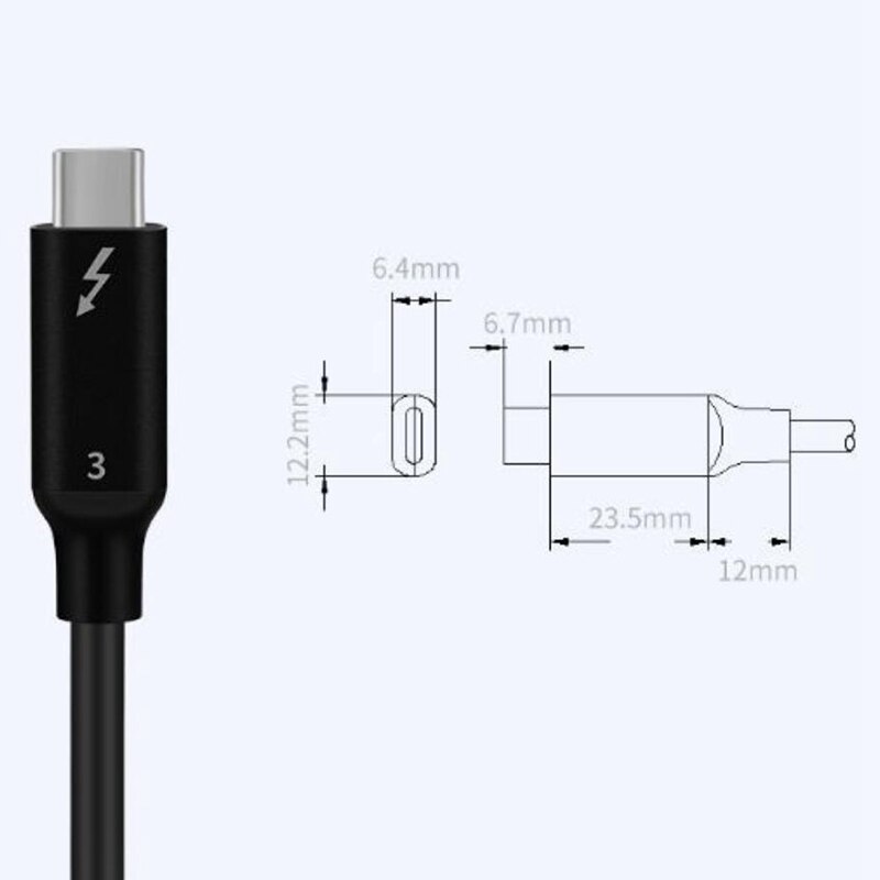 USB C to USB C Cable 100W Type-C 3.1 Fast 40Gbps PD Charger Cable 5K/60Hz for Pro iPad Pro 0.