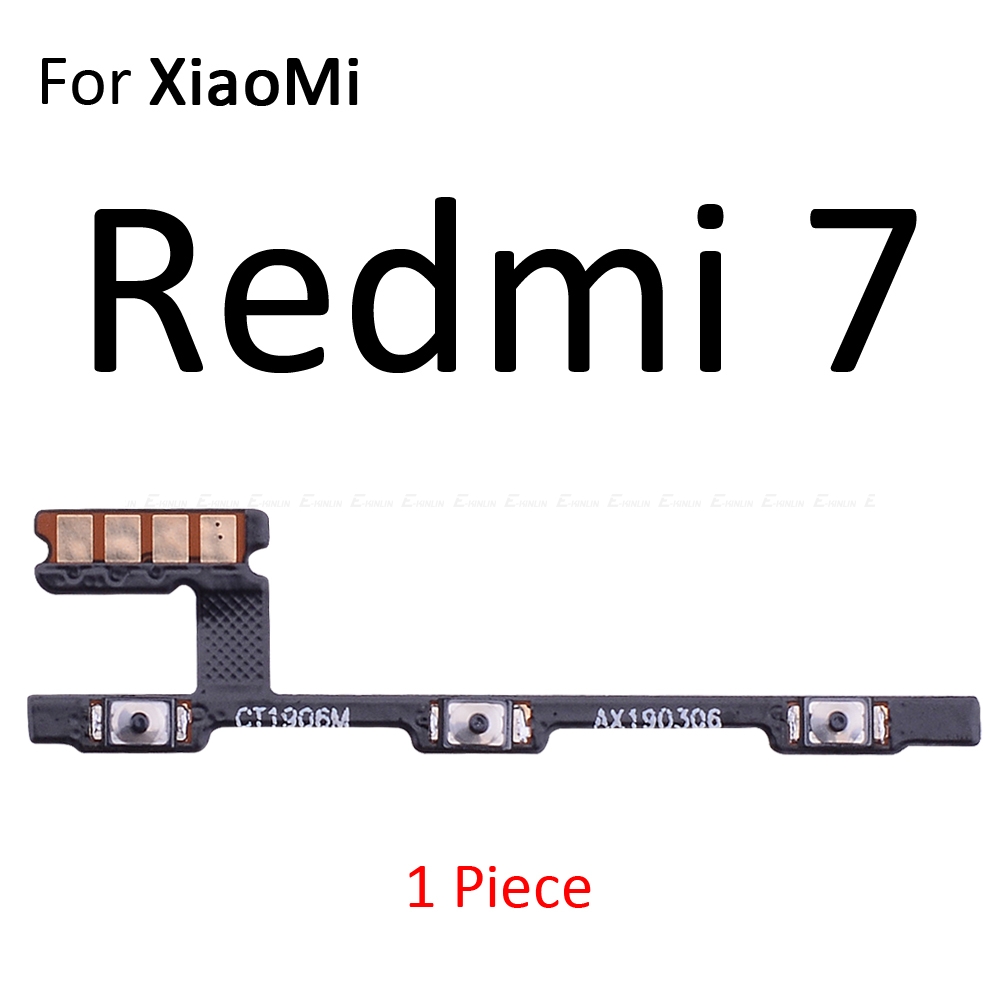 Volumknapp strømbryter på av-knapp fleksibel kabel til xiaomi redmi 3x 3s 4a Merk 7 6 2 5a 6a 5 Plus 4 3 pro 4x global: til redmi 7
