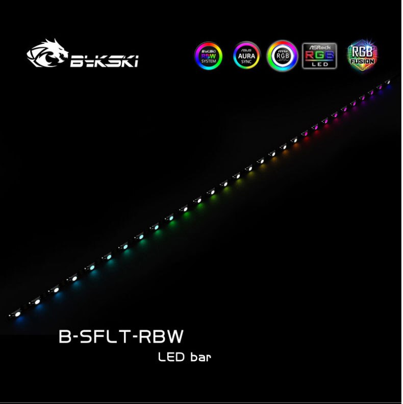 Bykski 5v 3- pins a-rgb niet-waterdichte zachte strip / led-lichtstrip voor cpu-gpu-blok / pomp / waterwegbordvervanging d-rgb: Lengte 500mm