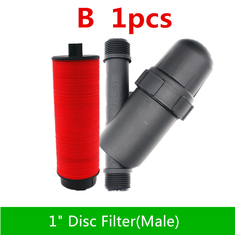 Filtro de disco de 3/4 "y 1", 120 malla para riego de jardín, filtro de red de Metal, pulverizador de pantalla, herramientas de riego por goteo para jardinería: Oro