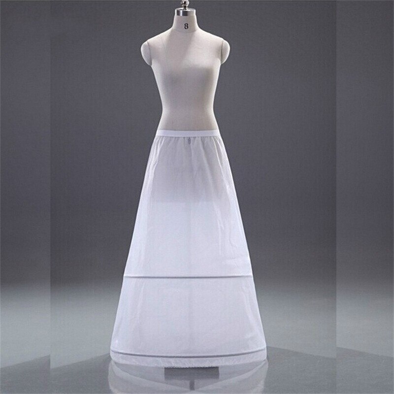 Wit Petticoats A-lijn 2-Hoops Onderrok Hoepelrok voor Bruiloft Bruid Jurk Formele Jurk In Voorraad Bruiloft Accessoires