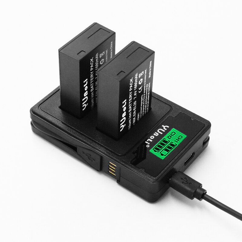 Batería EN-EL20 EN EL20a + cargador USB LED para Nikon Coolpix P1000 Nikon1 J1, J2, J3 Nikon1 AW1 ENEL20