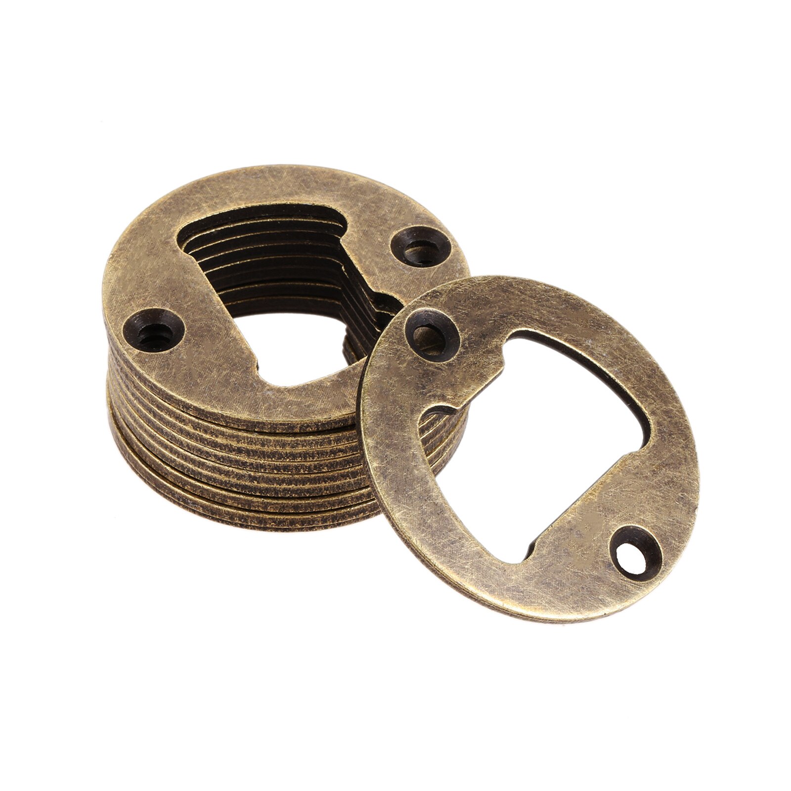 10pcs Bottle Opener Insert w/screw 40mm Round Iron Corn Beer Open Antique Bronze Silver fit for Bar/Home/Restaurant/Kitchen/Pub