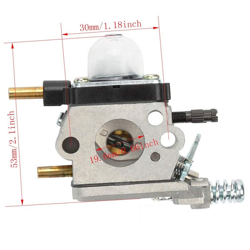 C1U-K54A Carburetor Repower for 2-Cycle Mantis 7222 7222M 7222E 7225 7230 7240 7920 7924 Tiller/Cultivator with Air Filter & Gas