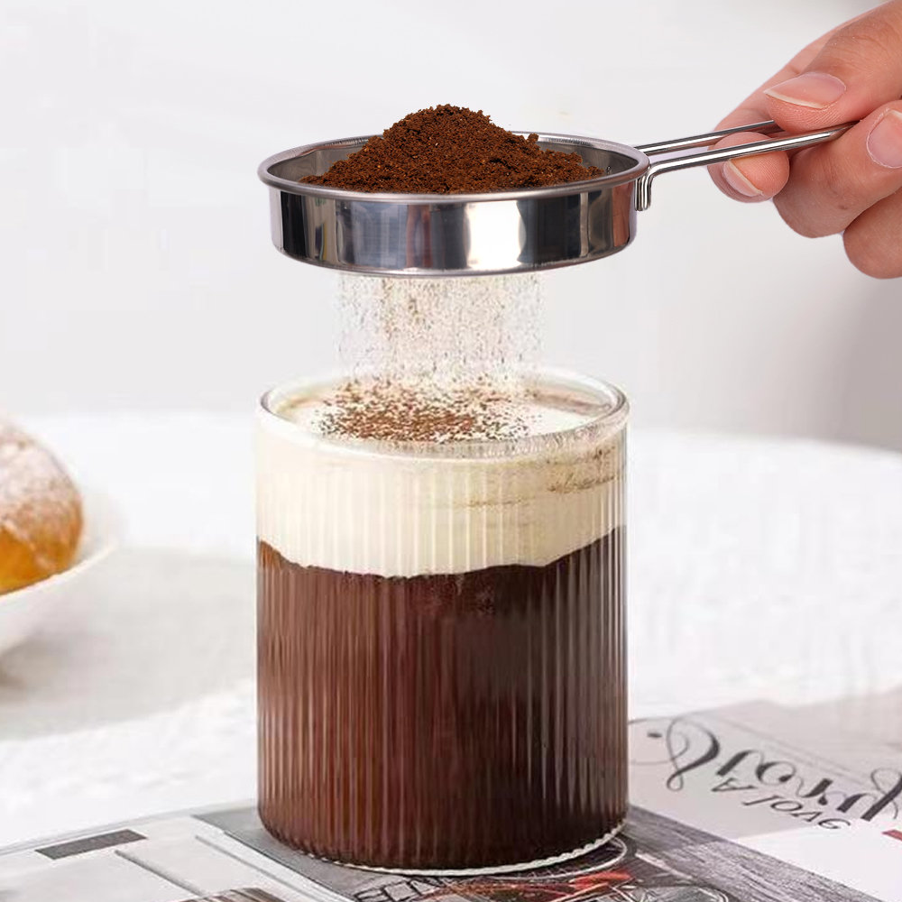 Mini Stainless Steel Flour Sieve Strainer with Handle Small Flour Sifter Drainer for Baking Dusting Powdered Sugar Coffee Filter