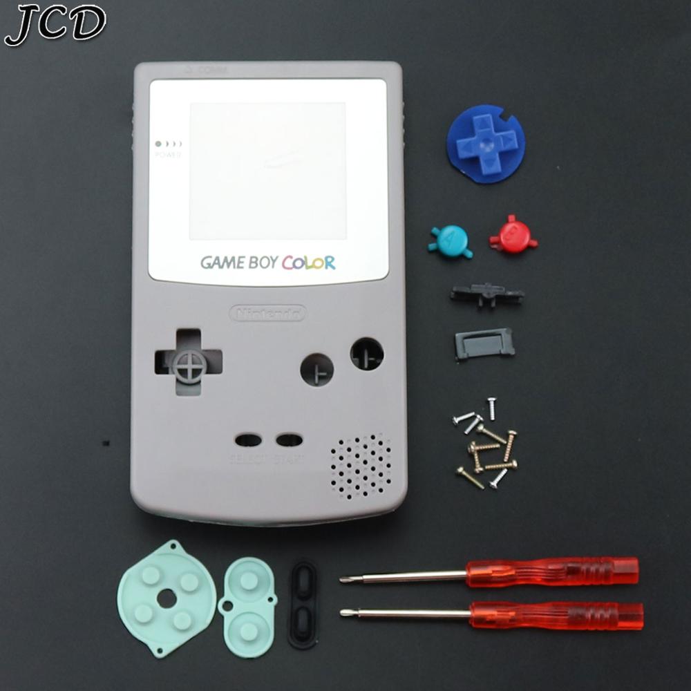 JCD For GBC Limited Edition Shell Replacement For Gameboy Color GBC game console full housing With Rubber Pads Screwdrivers