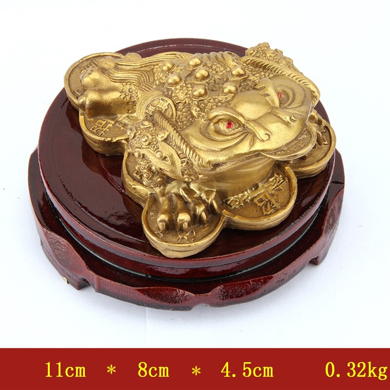 Copper Gold Toad Ornaments Gold Toad Shop Opening Living Room Wine Cabinet Desk Decoration Feng Shui A: B