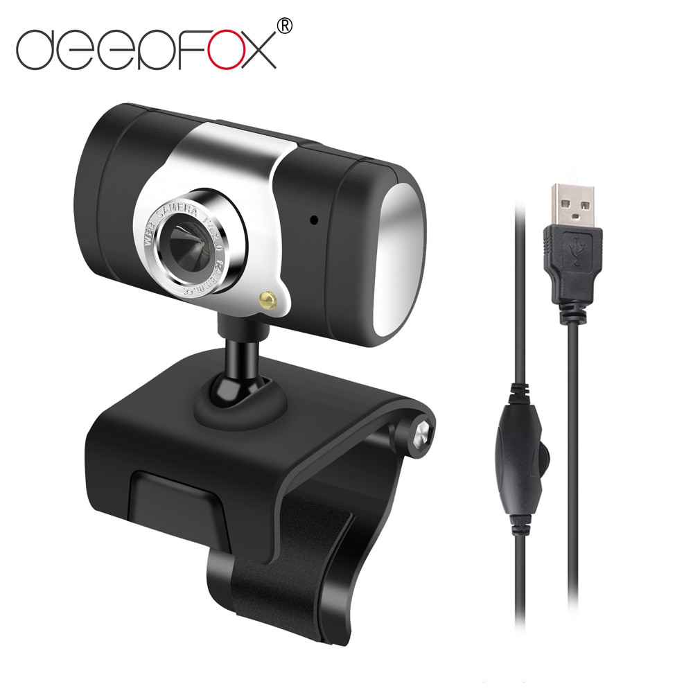 Deepfox Usb 2.0 30 Mega Pixel Webcam Hd Camera Webcam Met Mic Microfoon Zwarte Kleur Voor Computer Pc Laptop notebook