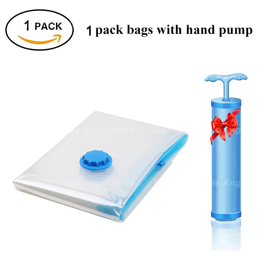 1/5Stck Vakuum Lagerung Taschen Vakuum Dichtung Beutel Platzsparende Taschen für Bettdecken Kleidung Kissen Bettwäsche Decke verpackung Lagerung