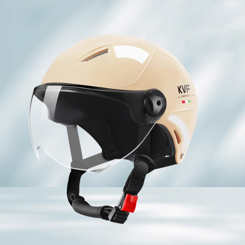 Motorcycle Helmet MEN Woman Electric Motor Car Scooter Bike Open Face Half Helmet Anti Safety Hat Bicycle Cap With Goggles: Dark Grey