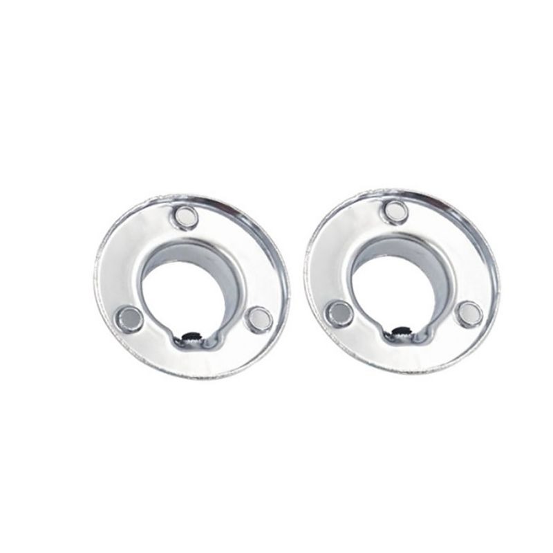 2PCS/Lot Closet Pole Sockets 16mm, 19mm, 25mm, Iron Wardrobe Bracket Flange Rod Holder Closet Rod End Support, Round Shape